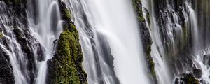 Preview wallpaper waterfall, rocks, moss, water, stream