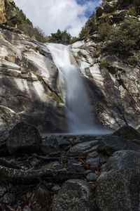 Preview wallpaper waterfall, rocks, nature, landscape, stones
