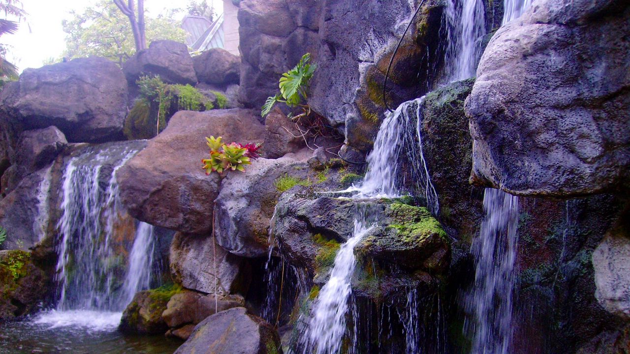 Wallpaper waterfall, rocks, nature