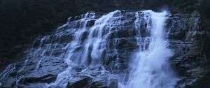 Preview wallpaper waterfall, rocks, precipice, water