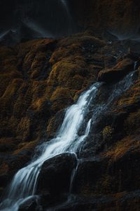 Preview wallpaper waterfall, rocks, relief, water, stream