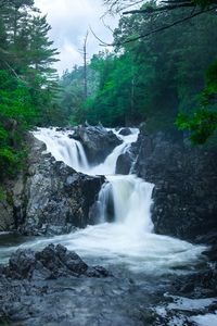 Preview wallpaper waterfall, rocks, river, splash