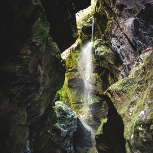 Preview wallpaper waterfall, rocks, stones, moss