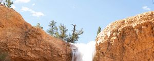 Preview wallpaper waterfall, rocks, stones, stony, stream