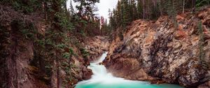Preview wallpaper waterfall, rocks, stones, stream, landscape