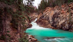 Preview wallpaper waterfall, rocks, stones, stream, landscape