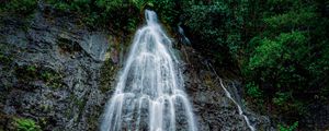 Preview wallpaper waterfall, rocks, stones, stream, water