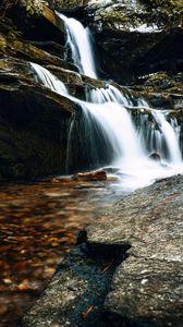 Preview wallpaper waterfall, rocks, stones, water, cascade, splashes