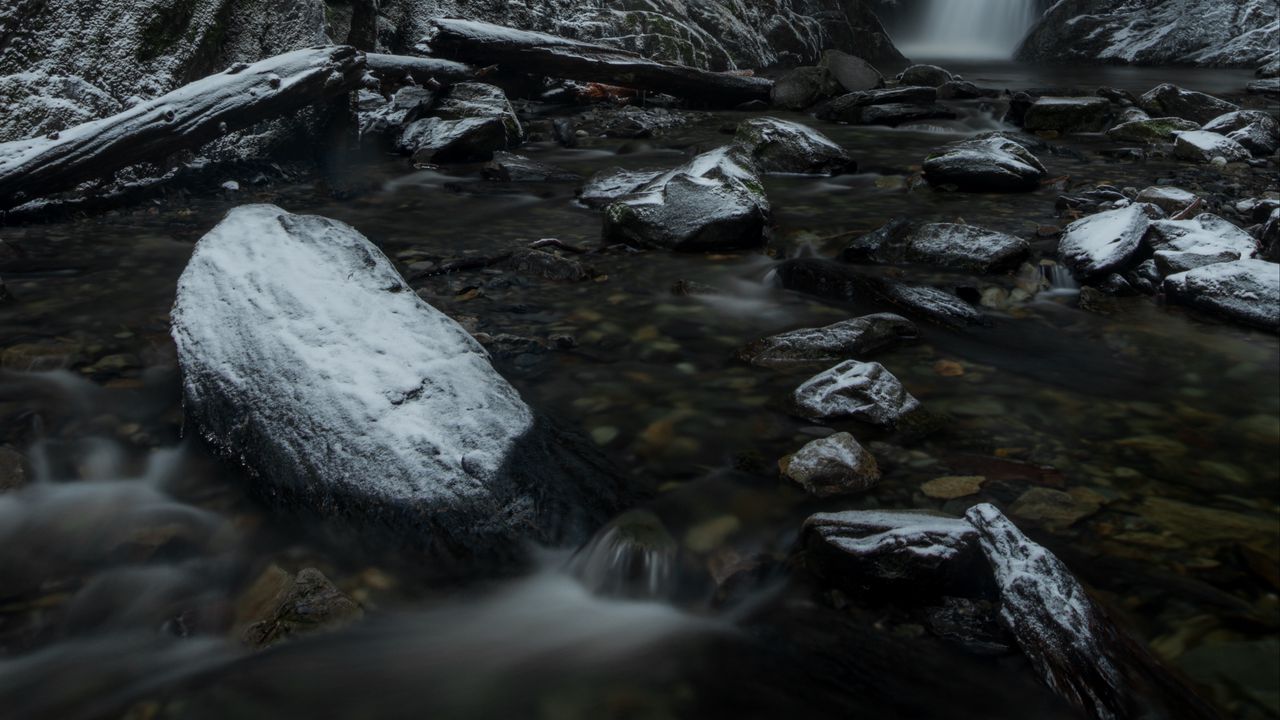 Wallpaper waterfall, rocks, stones, nature, landscape