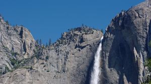 Preview wallpaper waterfall, rocks, trees