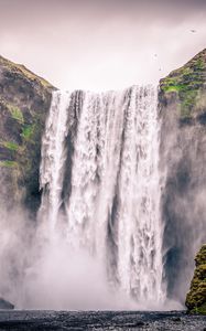 Preview wallpaper waterfall, rocks, water, landscape