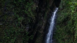 Preview wallpaper waterfall, rocks, water, stream, stone