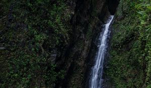 Preview wallpaper waterfall, rocks, water, stream, stone