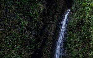 Preview wallpaper waterfall, rocks, water, stream, stone