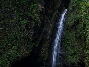 Preview wallpaper waterfall, rocks, water, stream, stone