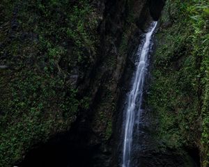 Preview wallpaper waterfall, rocks, water, stream, stone