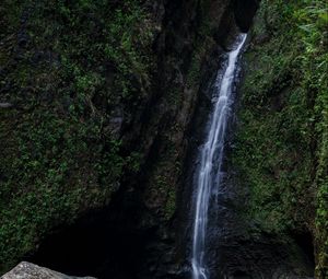 Preview wallpaper waterfall, rocks, water, stream, stone