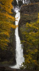 Preview wallpaper waterfall, slope, autumn