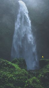 Preview wallpaper waterfall, solitude, loneliness, landscape