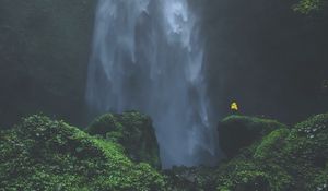 Preview wallpaper waterfall, solitude, loneliness, landscape