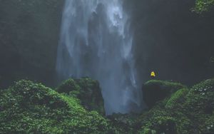 Preview wallpaper waterfall, solitude, loneliness, landscape