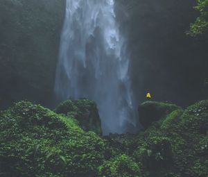 Preview wallpaper waterfall, solitude, loneliness, landscape