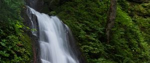 Preview wallpaper waterfall, spray, stream, rock