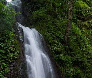 Preview wallpaper waterfall, spray, stream, rock