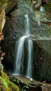 Preview wallpaper waterfall, stone, rock
