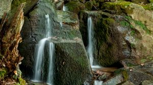 Preview wallpaper waterfall, stone, rock