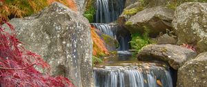 Preview wallpaper waterfall, stones, cascade, nature