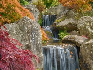 Preview wallpaper waterfall, stones, cascade, nature