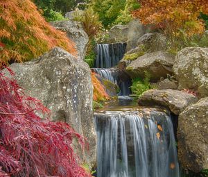 Preview wallpaper waterfall, stones, cascade, nature
