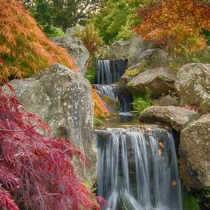 Preview wallpaper waterfall, stones, cascade, nature