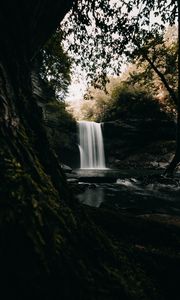 Preview wallpaper waterfall, stones, course, cliff