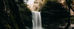 Preview wallpaper waterfall, stones, course, cliff