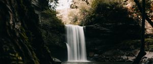 Preview wallpaper waterfall, stones, course, cliff