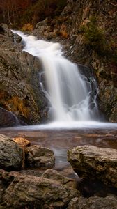 Preview wallpaper waterfall, stones, flow, cascade