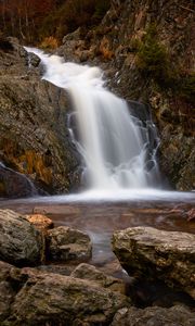 Preview wallpaper waterfall, stones, flow, cascade