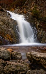 Preview wallpaper waterfall, stones, flow, cascade