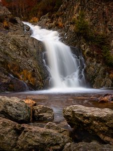 Preview wallpaper waterfall, stones, flow, cascade