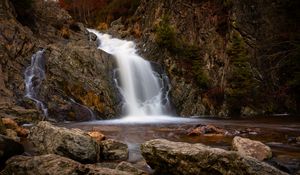 Preview wallpaper waterfall, stones, flow, cascade