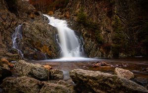 Preview wallpaper waterfall, stones, flow, cascade