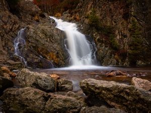 Preview wallpaper waterfall, stones, flow, cascade