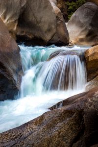 Preview wallpaper waterfall, stones, landscape, nature