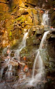 Preview wallpaper waterfall, stones, moss, nature