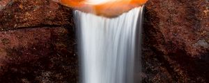 Preview wallpaper waterfall, stones, nature, long exposure