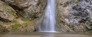 Preview wallpaper waterfall, stones, pebbles, water, nature