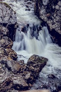 Preview wallpaper waterfall, stones, river, current