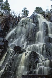 Preview wallpaper waterfall, stones, rocks, landscape, nature